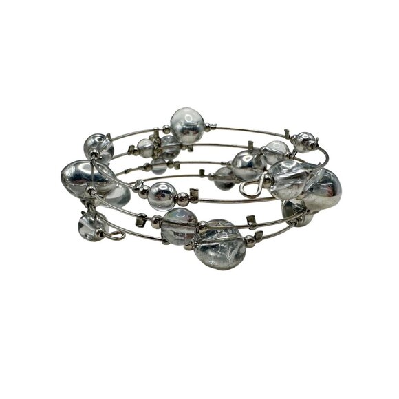 Bracelet Jewelry Optical Auras Silver Tone Coil Bracelet Paparazzi Multilayer - Picture 6 of 9